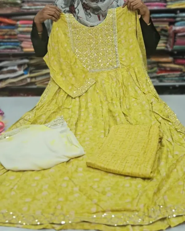 Nayra Cut Kurti with Bottom & Dupatta | TS1829